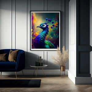 Peacock Wall Decor Modern Wall Art Digital Print House Warming Gift Wall Art Print Abstract Art Poster