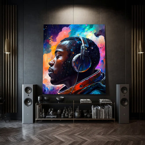 Astronaut Wall Art Black Art Digital Prints Wall Art Poster Unique Art Music Art Wall Decor