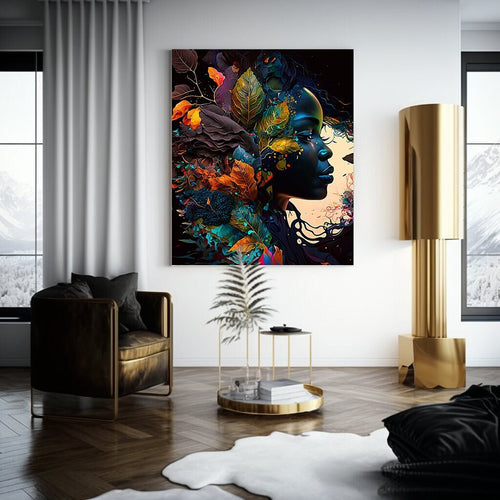 Mother Nature Wall Decor Black Art Print Unique Art Digital Art Print Wall Art Poster Modern Art