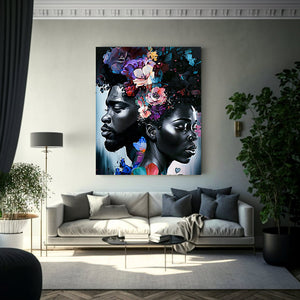 Black Love Digital Art Print Gift for Her Abstract Art for Housewarming Gift Digital Wall Art Poster