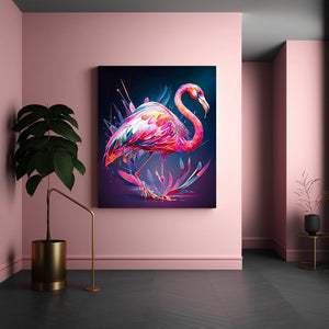 Flamingo Wall Art Abstract Art Print Digital Prints Pink Wall Decor Modern Art House Warming Gift Pink Wall Art