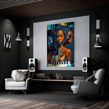 Load image into Gallery viewer, Black Art Music Art Decor Gift for Her Art Print Abstract Art Digital Art Print Wall Art Poster