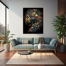 Load image into Gallery viewer, Black Music Digital Art Print Gift for Her Abstract Art for Housewarming Afro Art Gift Digital Wall Art Poster