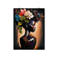 Load image into Gallery viewer, Flower Vase Digital Art Print Abstract Black Art for Housewarming Gift Afro Art Gift Digital Wall Art Poster