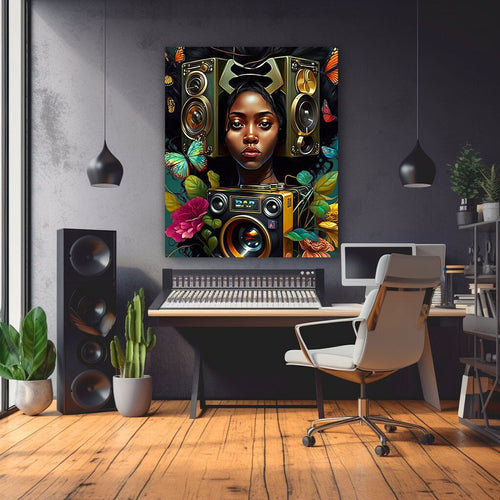 Music Wall Art Abstract music art Afrocentric Art Gift Digital Wall Art Poster