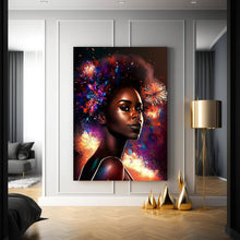 Load image into Gallery viewer, Fireworks Wall Art Abstract art Afrocentric Gift for Her Digital Wall Art Poster