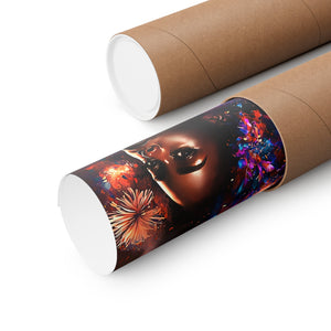 Fireworks Wall Art Abstract art Afrocentric Gift for Her Digital Wall Art Poster