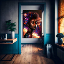 Load image into Gallery viewer, Fireworks Wall Art Abstract art Afrocentric Gift for Her Digital Wall Art Poster