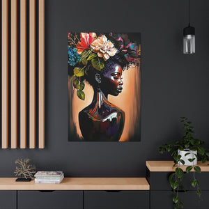 Flower Vase Digital Black Art Canvas Abstract Art Digital Art Canvas Gallery Wraps