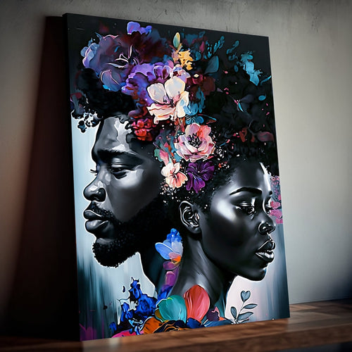 Black Love Digital Black Art Canvas Abstract Art Digital Art Canvas Gallery Wraps